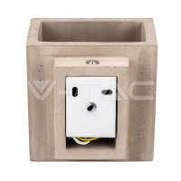 CONCRETE WALL LAMP SQUARE G9 LIGHT GREY