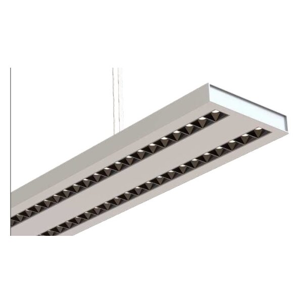 Designer LED Linearleuchte, 2x30W, 230V, 7800lm, 1190mm Länge, inklusive DALI pushdimm Netzteil und Abhängeset, Farbe Bronze