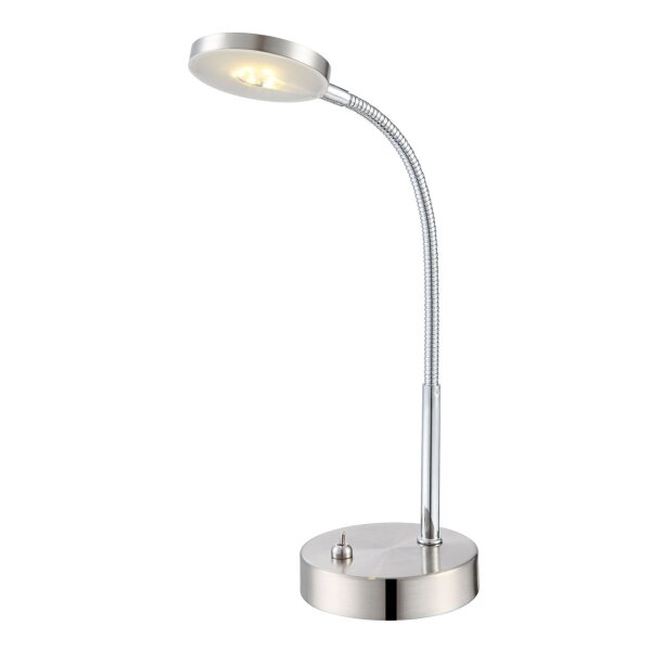 Tischleuchte Chrom nickel matt, 1xLED