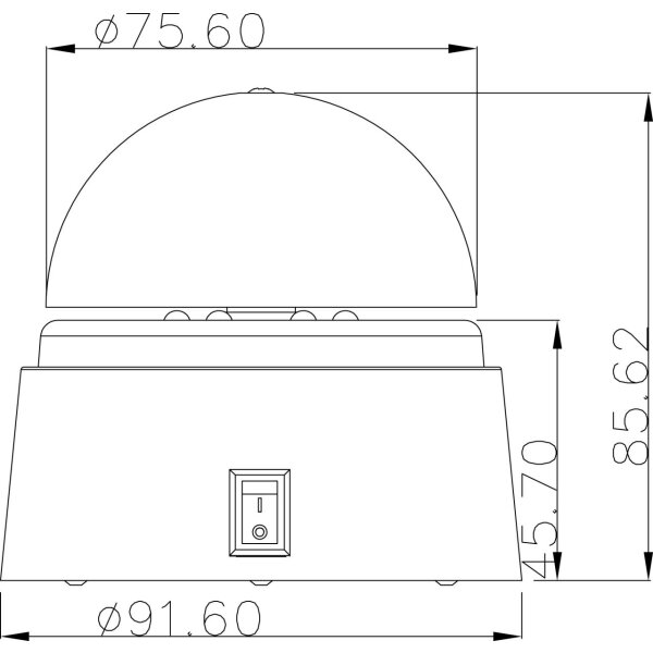 Tischleuchte Kunststoff schwarz, 6xLED