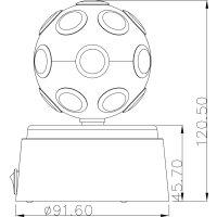 Tischleuchte Kunststoff schwarz, 1xLED