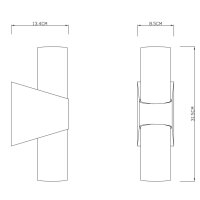 Außenleuchte Aluminium Druckguss anthrazit, 1xLED