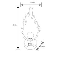 Solarleuchte Metall silberfarben, 1xLED