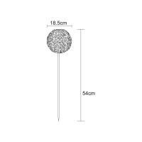 Solarleuchte Metall silberfarben, 1xLED