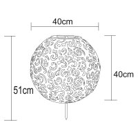 Solarleuchte Metall silberfarben, 1xLED