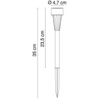 Solarleuchte Edelstahl, 1xLED