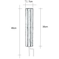 Solarleuchte Metall silberfarben, 1xLED