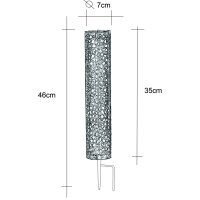 Solarleuchte Metall silberfarben, 1xLED