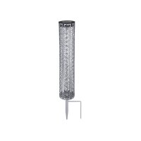 Solarleuchte Metall silberfarben, 1xLED