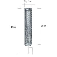 Solarleuchte Metall silberfarben, 1xLED