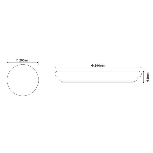 Deckenleuchte Metall weiß, 1xLED