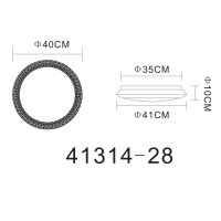 Deckenleuchte Metall weiß, 1xLED