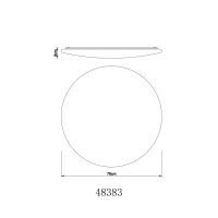 Deckenleuchte Metall weiß, 1xLED