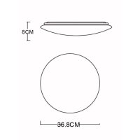 Deckenleuchte Metall weiß, 1xLED