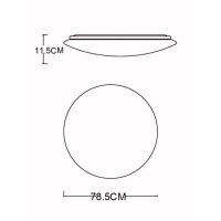 Deckenleuchte Metall weiß, 1xLED