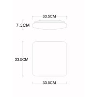 Deckenleuchte Metall weiß, 1xLED