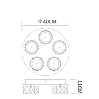 Deckenleuchte Chrom, 1xLED