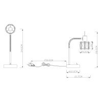 Tischleuchte nickel matt, 1xE14