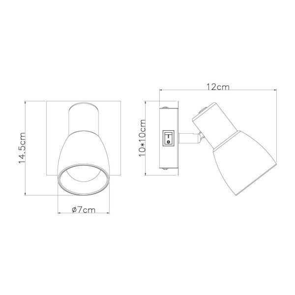 LED Strahler nickel matt, 1xE14 LED