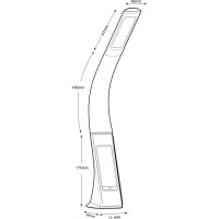 Tischleuchte Kunststoff weiß, 1xLED