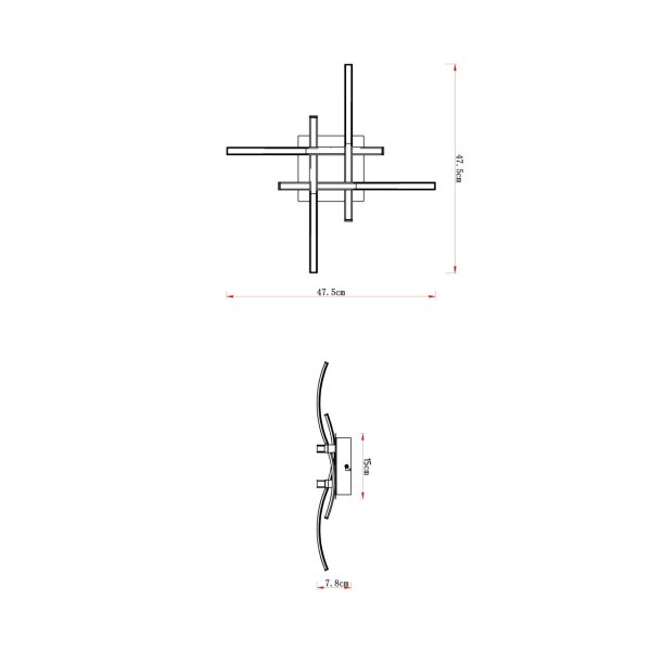 Deckenleuchte nickel matt, 1xLED