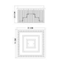 Deckenleuchte Chrom, 1xLED