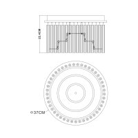 Deckenleuchte Chrom, 1xLED