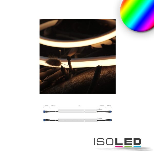 LED NeonPRO Flexband 1615, 24V, 10W, IP68, RGB