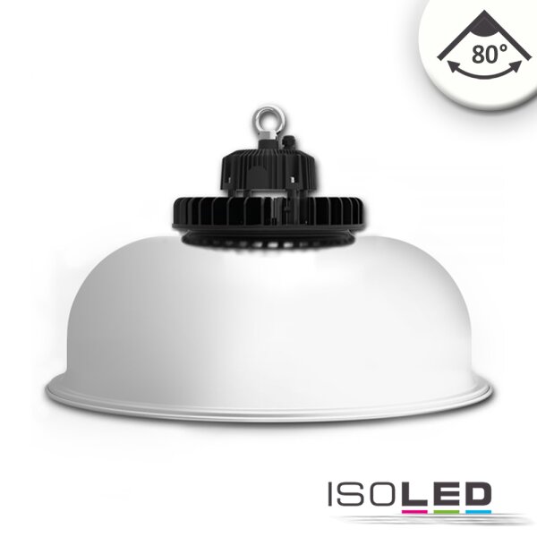 LED Hallenleuchte FL 120W, Alu-Reflektor IP65 neutralweiß, 80°, 1-10V dimmbar