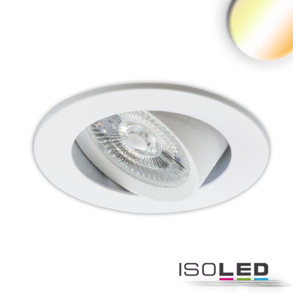 LED Einbauleuchte Sunset Slim68 weiss, rund, 9W, 1800-2800K, Dimm-to-warm