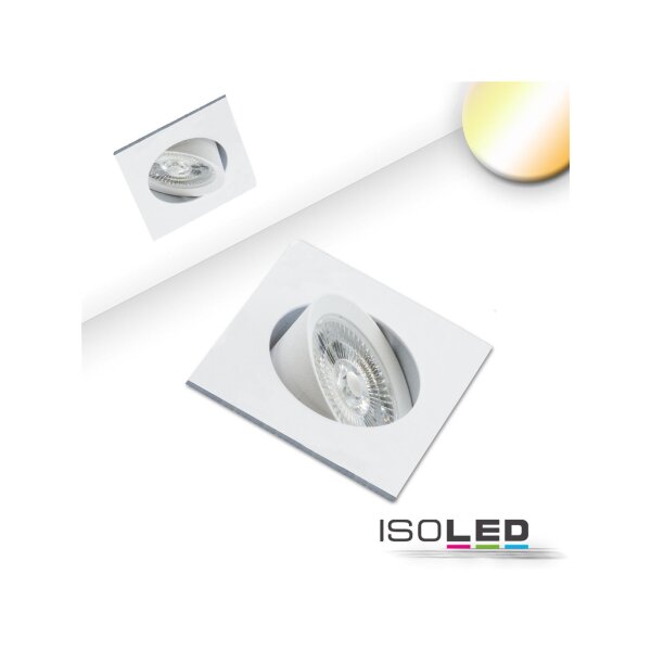 LED Einbauleuchte Sunset Slim68 weiss, eckig, 9W, 1800-2800K, Dimm-to-warm