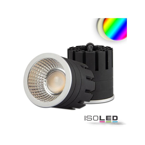 LED Spot RGB+3000K GU10 8W, 5-polig, 24V DC, silber, 60°, CRI80