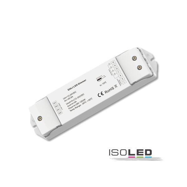 DALI DT6 4 Adressen PWM-Dimmer, 4 Kanal, 12-24V DC 4x5A