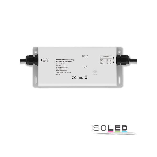 Sys-Pro Funk Mesh PWM-Dimmer IP67, 1-4 Kanal, 12-36V DC 4x5A