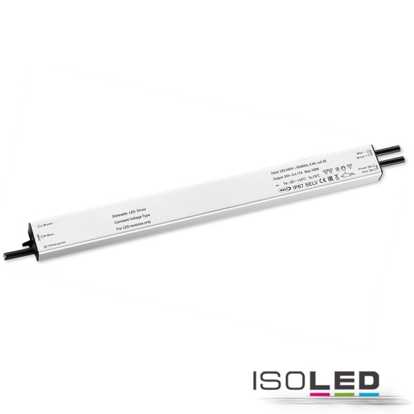 LED PWM-Trafo 24V/DC, 0-240W, slim, Push/Dali-2 dimmbar, IP67, SELV