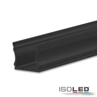 LED Aufbauprofil PURE12 S Aluminium schwarz RAL9005, 200cm