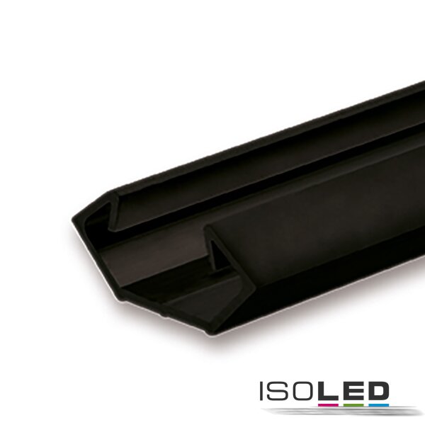 LED Eckprofil CORNER11n Aluminium schwarz RAL9005, 200cm