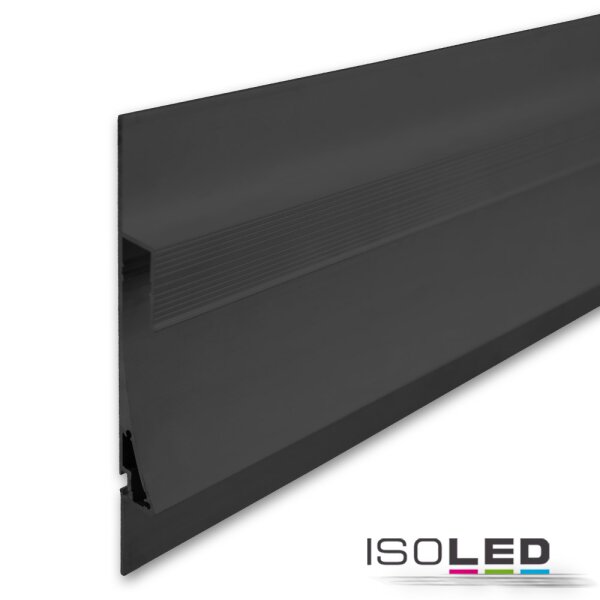 LED Trockenbauleuchte Single Curve, schwarz eloxiert 200cm