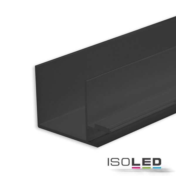 LED Trockenbauprofil Schattenfuge 8, schwarz eloxiert RAL 9005 200cm