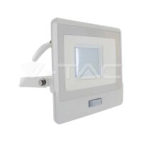 30W LIGHT SENSOR FLOODLIGHT WITH SAMSUNG CHIP & CABLE(1M) 6400K WHITE BODY