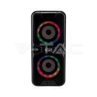 10W-RECHARGEABLE SPEAKER WITH USB & TF CARD SLOT-RGB( 2*4inch )