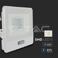 20W LIGHT SENSOR FLOODLIGHT WITH SAMSUNG CHIP & CABLE(1M) 4000K WHITE BODY