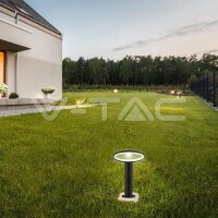 9W-LED BOLLARD LAMP WITH LAP SHADE-DARK GREY BODY-IP54-3000K