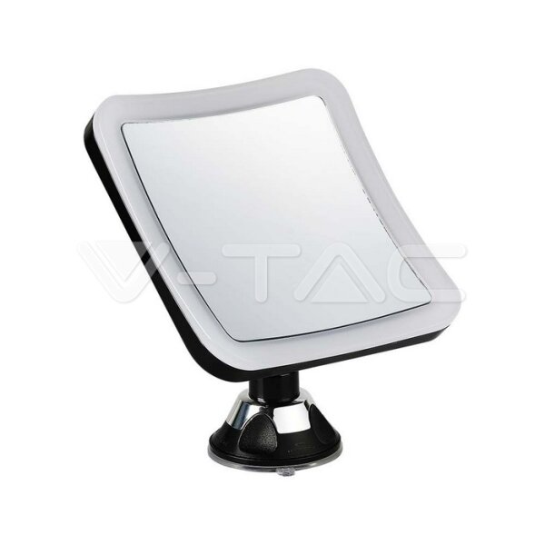 3.2W-LED MIRROR LIGHT WITH 3*AAA BATTERY-BLACK BODY-D16.2*19.2CM