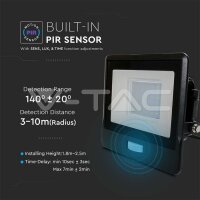 30W LIGHT SENSOR FLOODLIGHT WITH SAMSUNG CHIP 3000K BLACK BODY