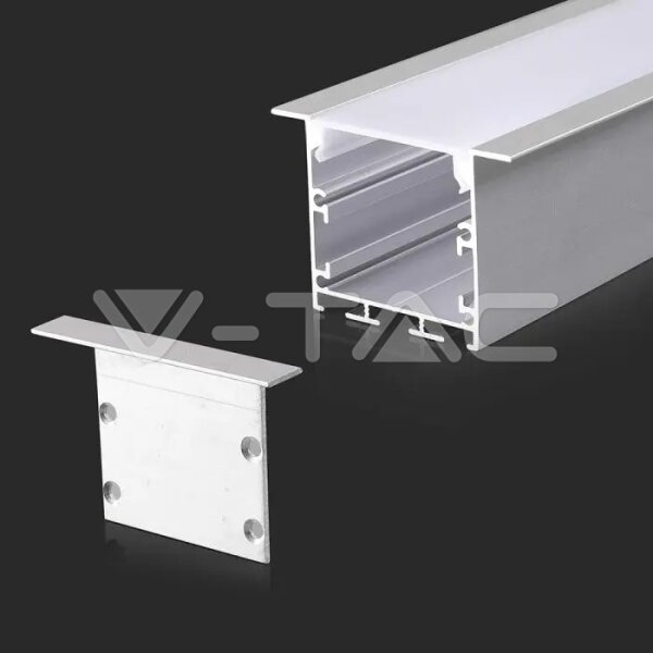 MOUNTING KIT WITH DIFFUSER FOR LED STRIP-2000*50*35MM-WHITE HOUSING