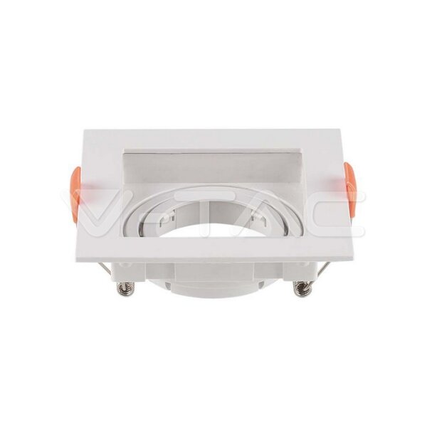 GU10 FITTING PLASTIC SQUARE-WHITE 102x102x42mm MOV