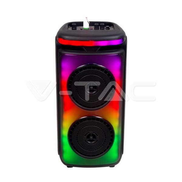 400W RECHARGEABLE SPEAKER WITH 1 WIRED MICROPHONE-RF CONTROL & HANDLE(2*6.5inch)