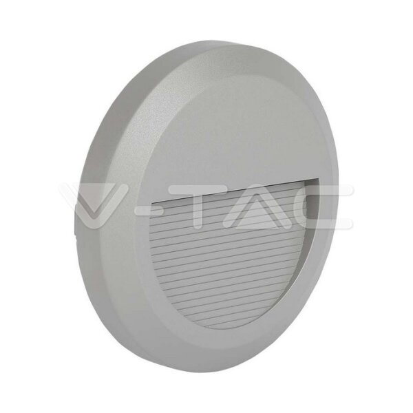 2W LED STEP LIGHT 3000K GREY BODY ROUND