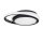 38W LED Designer Ceiling Light Black Double Round 4000K